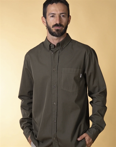 Elsk - Twill Hemd - Dusky Green